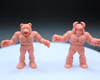 vintage 1980's M.U.S.C.L.E. Men Kinnikuman Mattel  Flesh 2" lot #5