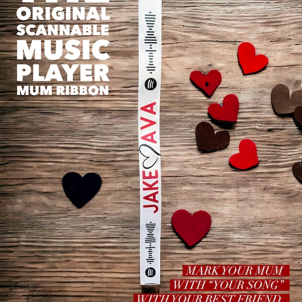 THE ORIGINAL Music Player Homecoming Mum Scannable Ribbon