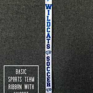 Simple Custom Sports/Club Homecoming Mum Printed Ribbon