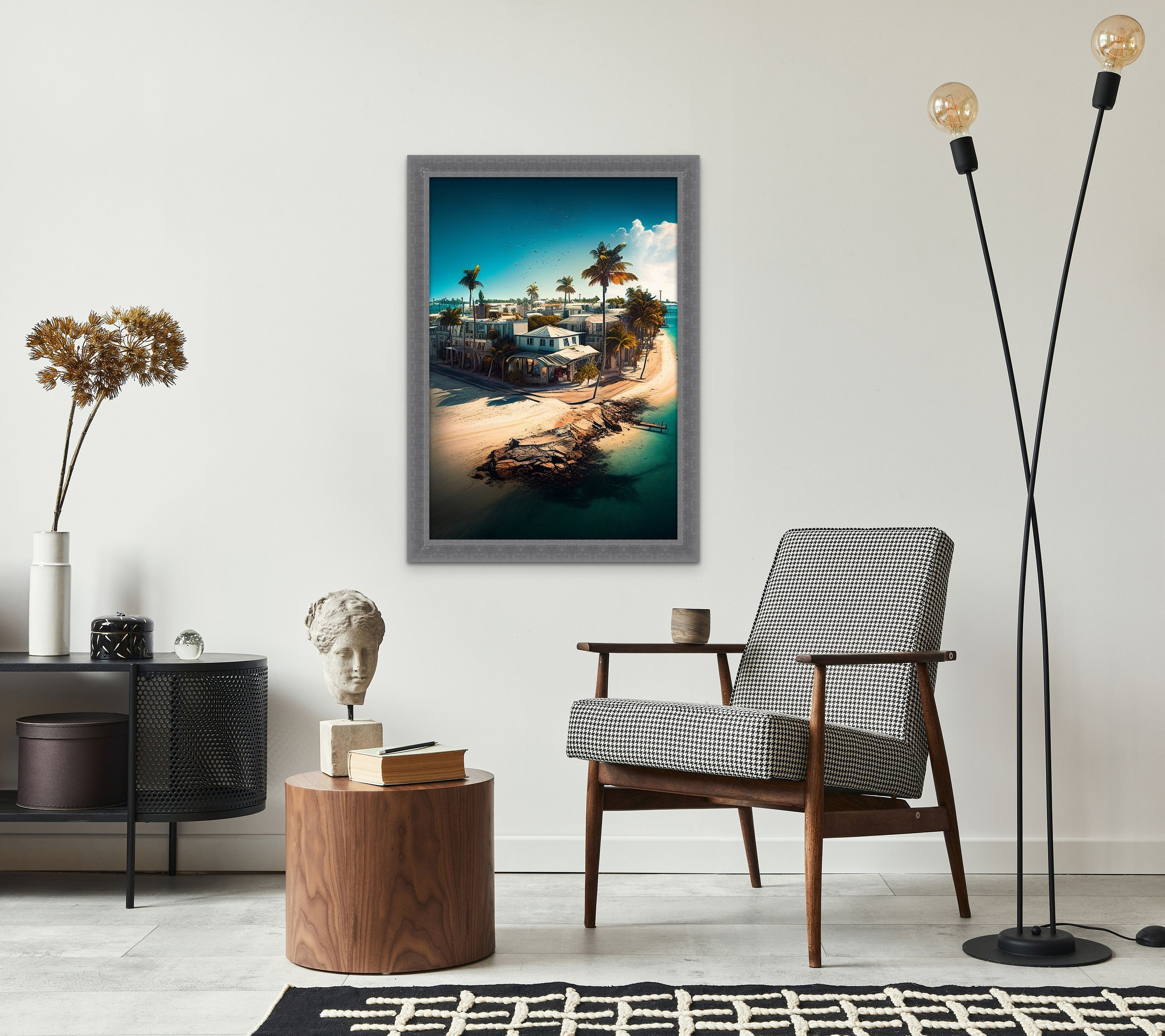 Digital Key West Wall Art, Aesthetic Beach Wall Art, Nature Coastal