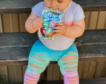 Pastel Tie-Dye leggings | Toddler Pastel Rainbow leggings | leggings | Toddler leggings