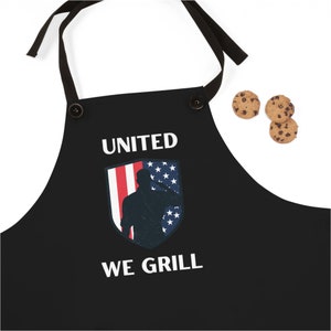 United We Grill Apron | Father&#39;s Day Apron | Gift for Dad | 4th of July Apron | Patriotic Apron | Father&#39;s Day Gift | America Apron