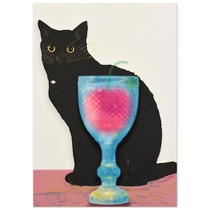 Vibrant Cat Fine Art Print - Giclée Poster, Eco-Friendly, Perfect Gift