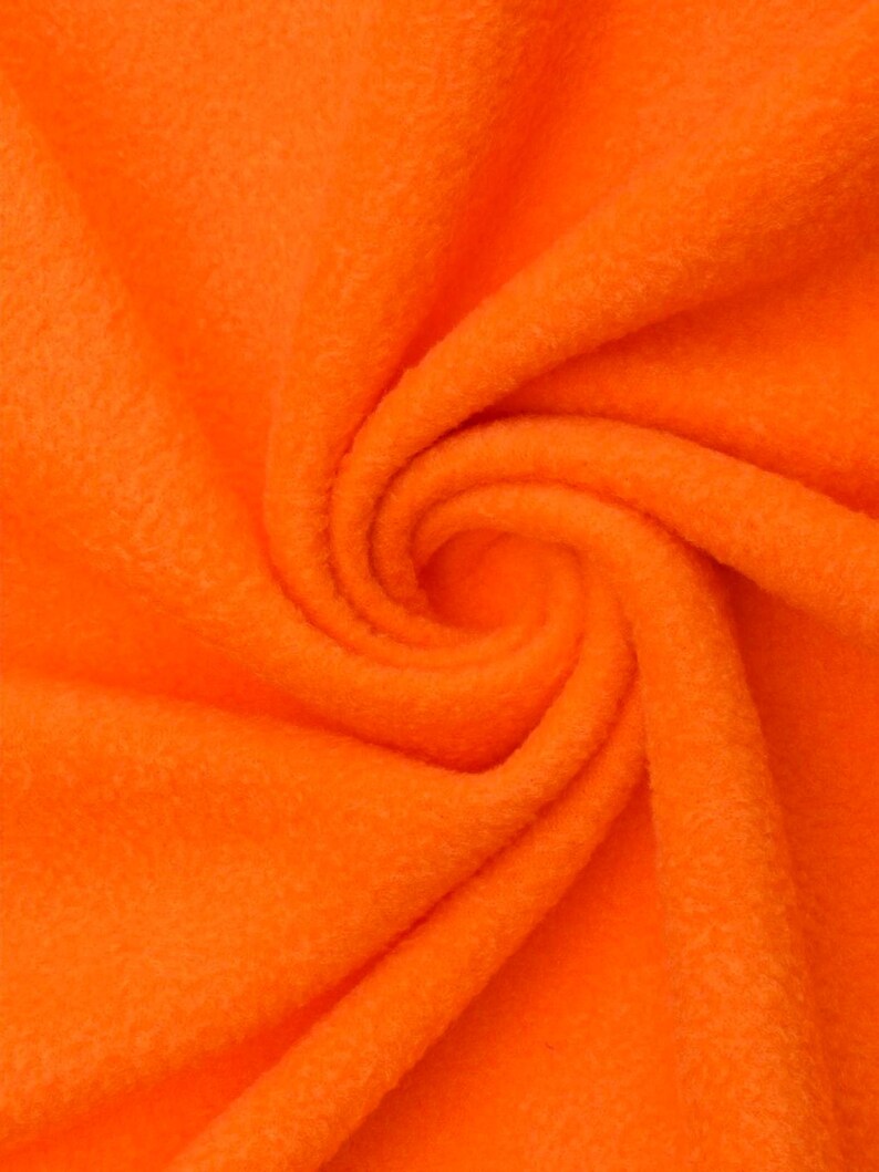 Orange 60 Wide Soft & Cozy Solid Antipill Polar Fleece Fabric by the
