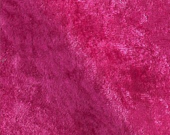 Fuchsia   59/60" Wide Crushed Stretch Panne Velvet Velour Fabric