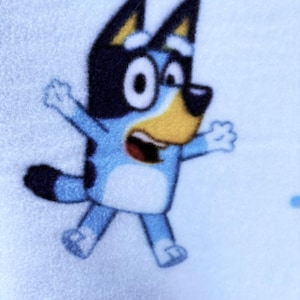 Bluey TV Cartoon 58" Wide Anti Pill Fleece Fabric Fabric By The Yard - Perfect for Blanket, Bed Spread