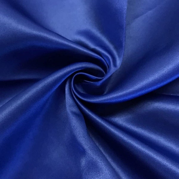 Azul real, 58"/60" de ancho (Peau de Soie) Dama de honor de piel de seda Duquesa, vestido, tela de satén opaco