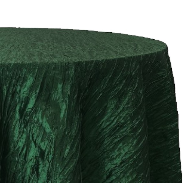 Verde cacciatore / Tovaglia rotonda / Design leggero a fisarmonica / Piccolo rivestimento decorativo senza cuciture per tavolo in taffettà schiacciato, scegli la dimensione qui sotto
