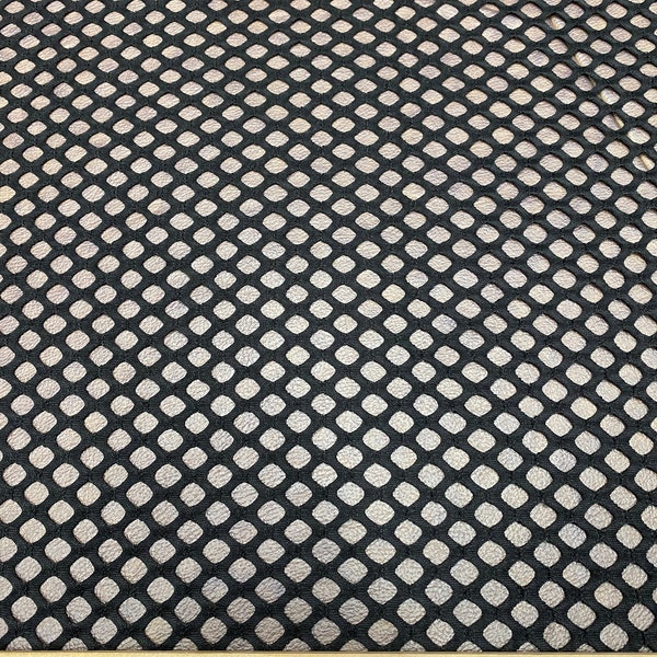 Black, 60" Wide Big Hole Diamond Mesh on Stretch Polyester Spandex Fabric by The Yard