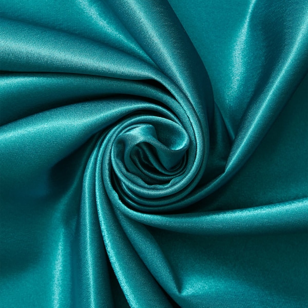 Peacock  60" Inches Wide Crepe Back Satin Bridal Fabric Draper-Prom-Wedding-Nightgown- Soft. Choose Quantity Below.