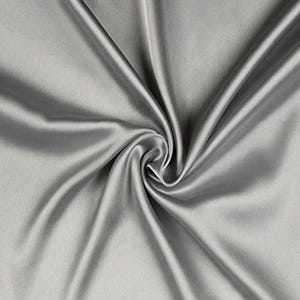 Vestido de cetim fosco prateado de 60" de largura (Peau de Soie) para dama de honra duquesa, tecido de cetim fosco por metro
