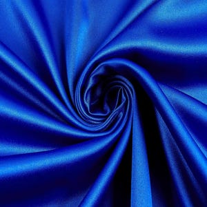 Royal Blue 60" Wide Matte Satin (Peau de Soie) Pele de seda Duchess Bridesmaid, Vestido, Tecido de cetim fosco por metro