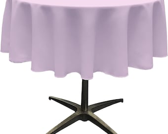 Lilac, Round Polyester Poplin Table Overlay, Coffee Table Cover and Party Decoration. Made in USA.