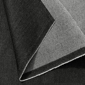 Black 60" Wide 100-Percent Cotton 14-Oz Bull Denim Fabric by The Yard