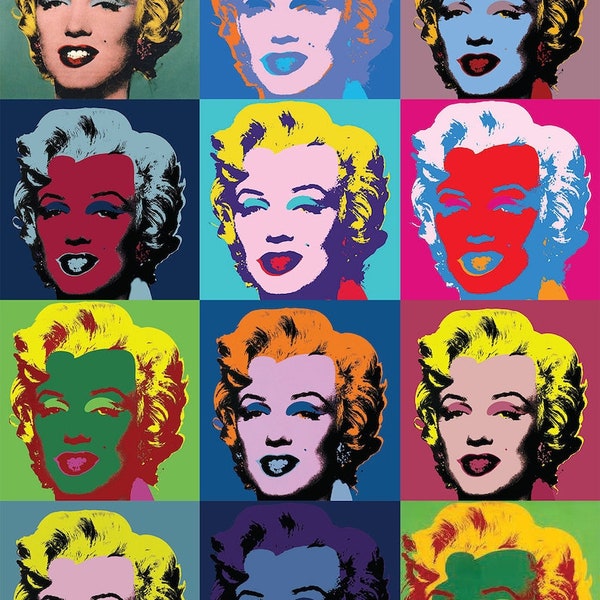 Andy Warhol Marilyn Monroe 12 Panel High Quality Digital Print