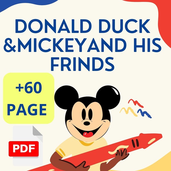 Donald duck & Mickey Mouse and Friends Coloring Pages: Printable PDF for Kids!