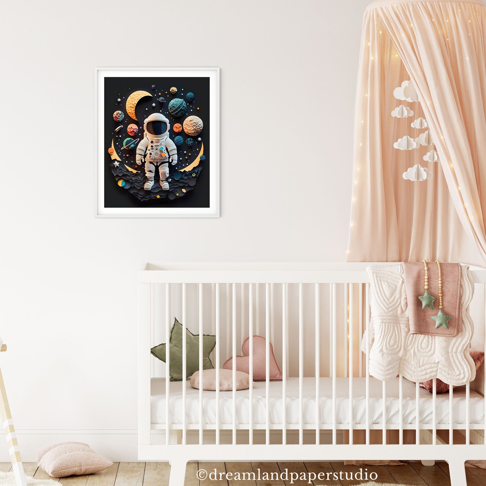 Astronaut Art, Little Boys Room Decor Ideas, Outer Space, Planets, Dark ...