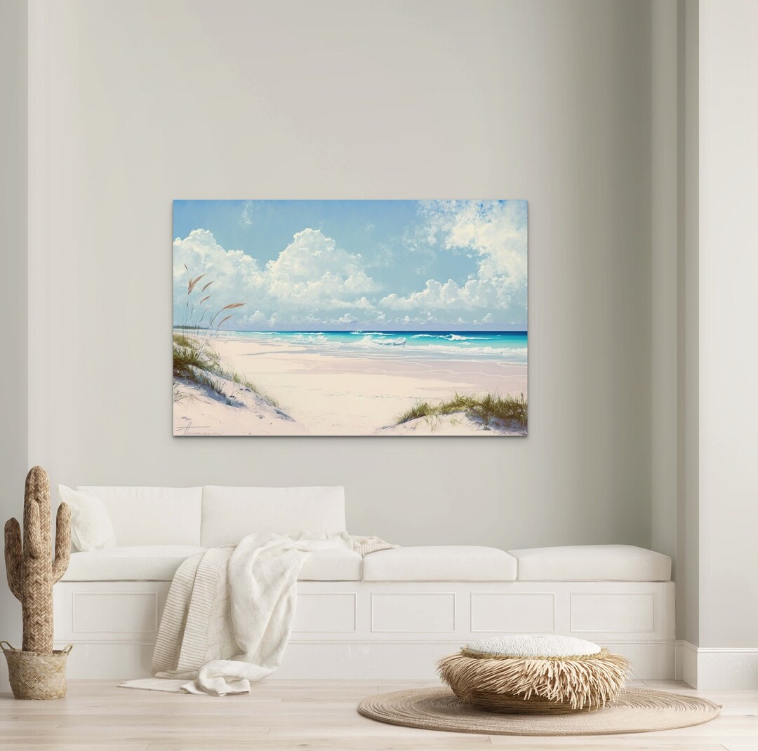 Beach Day Wall Art, Printable, Oil Painting, Downloadable Print
