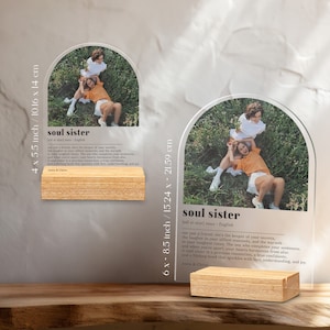 Personalized Soul Sister Definition Plaque With Stand, Custom Photo ...