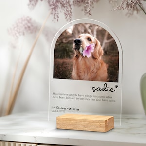 Pet Memorial Gift, Pet Memorial Plaque, Bespoke Photo Memorial, Pet Loss Gift, Dog Loss Sympathy Gift, Dog Remembrance Gift, Pet Bereavement
