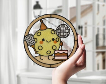 Pickleball Suncatcher: da appendere alla finestra in vetro, regalo di compleanno