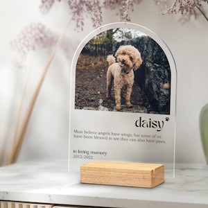 Pet Memorial Gift, Pet Memorial Plaque, Bespoke Photo Memorial, Pet Loss Gift, Dog Loss Sympathy Gift, Dog Remembrance Gift, Pet Bereavement