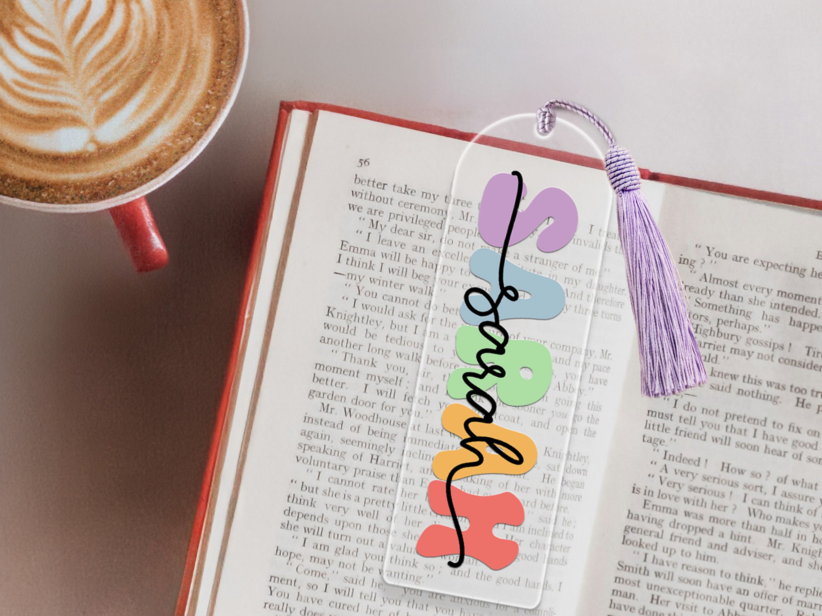 Personalized Bookmark with Name, Back to School Acrylic Bookmark, Best Friend Gift, Book Lover Gift, Cute Book Mark, Graduation Gift