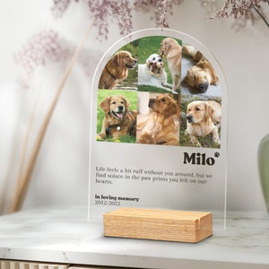 Pet Memorial Gift, Pet Memorial Plaque, Bespoke Photo Memorial, Pet Loss Gift, Dog Loss Sympathy Gift, Dog Remembrance Gift, Pet Bereavement