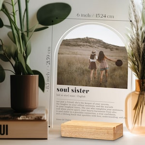 Personalized Soul Sister Definition Plaque With Stand, Custom Photo ...