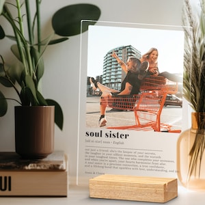 Personalized Soul Sister Definition Plaque With Stand, Custom Photo ...
