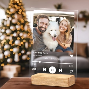 Custom music plaque, Personalized song plaque with stand, Gifts for best friends, Soul sister gift, Gifts for boyfriend Christmas gift ideas