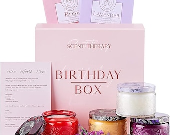 Scent Therapy Birthday Gift Box - 6 in 1 candle Gift Set