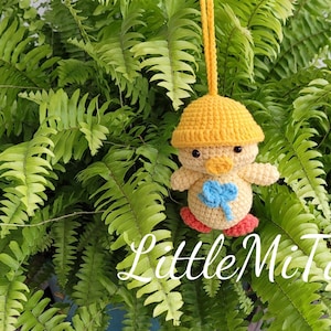 Duck crochet, Rearview mirror charm, handmade hanging car, Handmade Crochet Car Hanging Accessory, Crochet Car Hanging, Car decoration