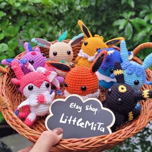 9 Mini stuffed animals, handmade animals, crochet animals