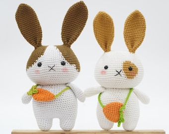 Crochet Bunny Plush: Handcrafted Cotton Stuffed Rabbit