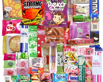 International Asian Assorted Mystery Snack Box 45 Pieces Total Included 3 Full-Sized Items | Best Tasting Candies from Japan, Korea, etc..