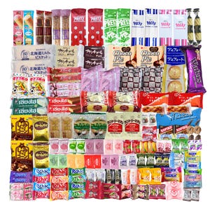 150 Sample Pcs of Popular Asian Snack Box Japanese Korean Chinese Variety Savory - Exploration Gift