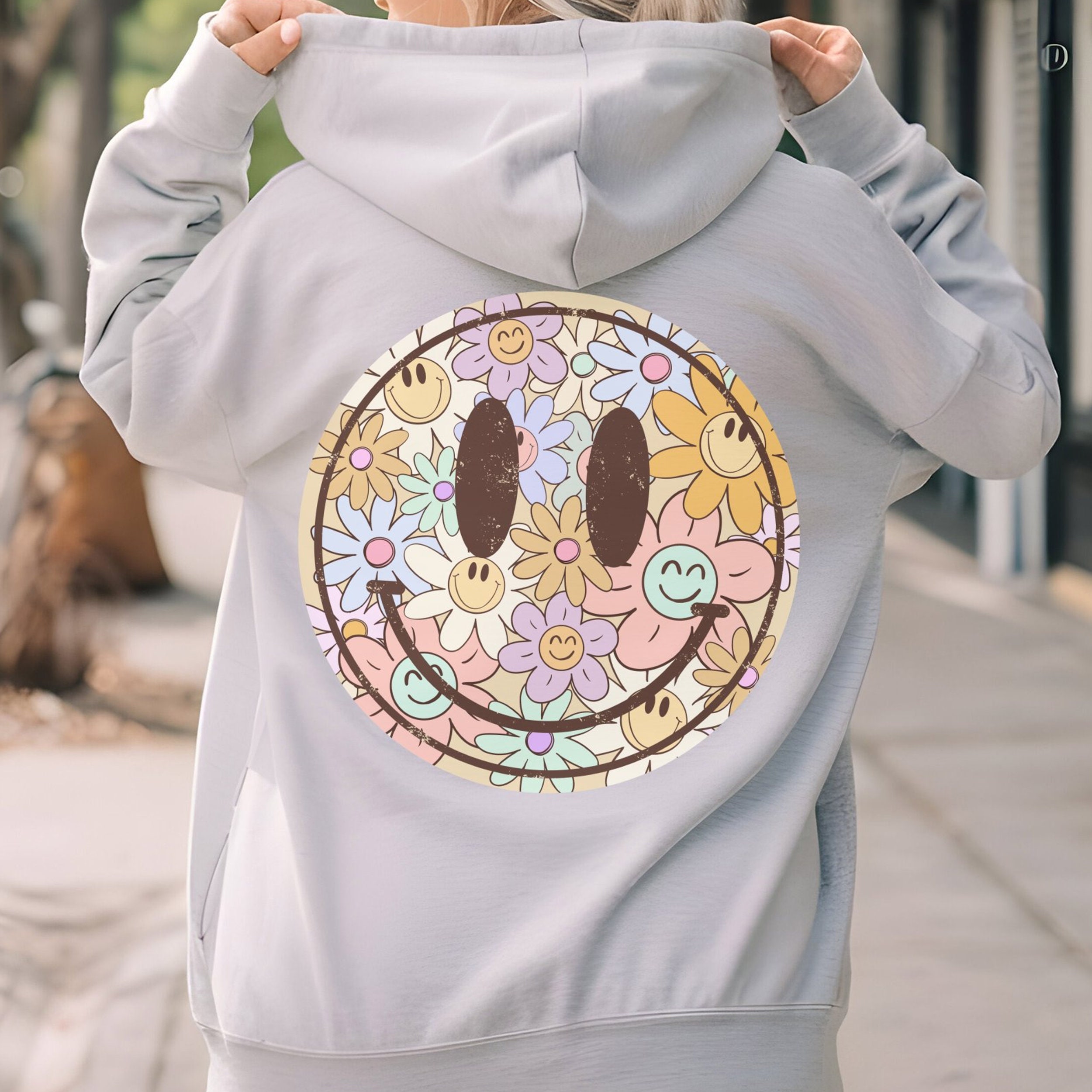 Flower Smiley Hoodie UK