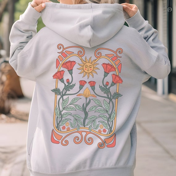 Floral statue hoodie hotsell