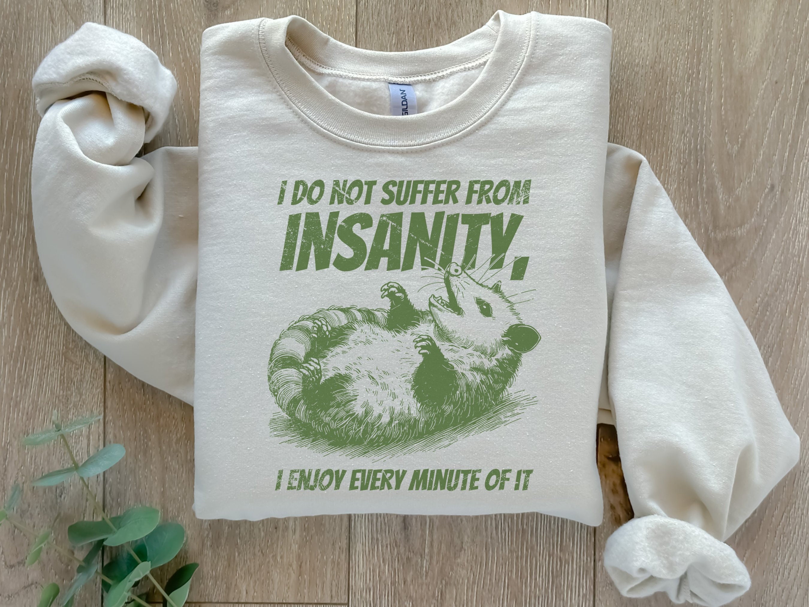 Hardkor Sports Funny Insanity Quote T-Shirt - "I Don't Suffer From Insanity, I Really Enjoy It" - White Cotton Tee For Humor Lovers - View #10