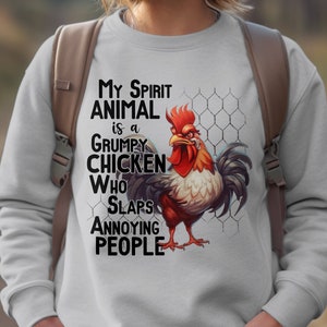 Bluza z kapturem My Spirit Animal Chicken Chicken, bluza z kapturem Chicken, bluza z nadrukiem na Święto Dziękczynienia, zabawny sweter dla miłośników kurczaków, bluza z okrągłym dekoltem Christmas Chicken,
