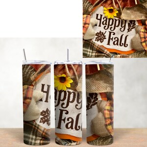 happy fall tumbler, fall season, digital file