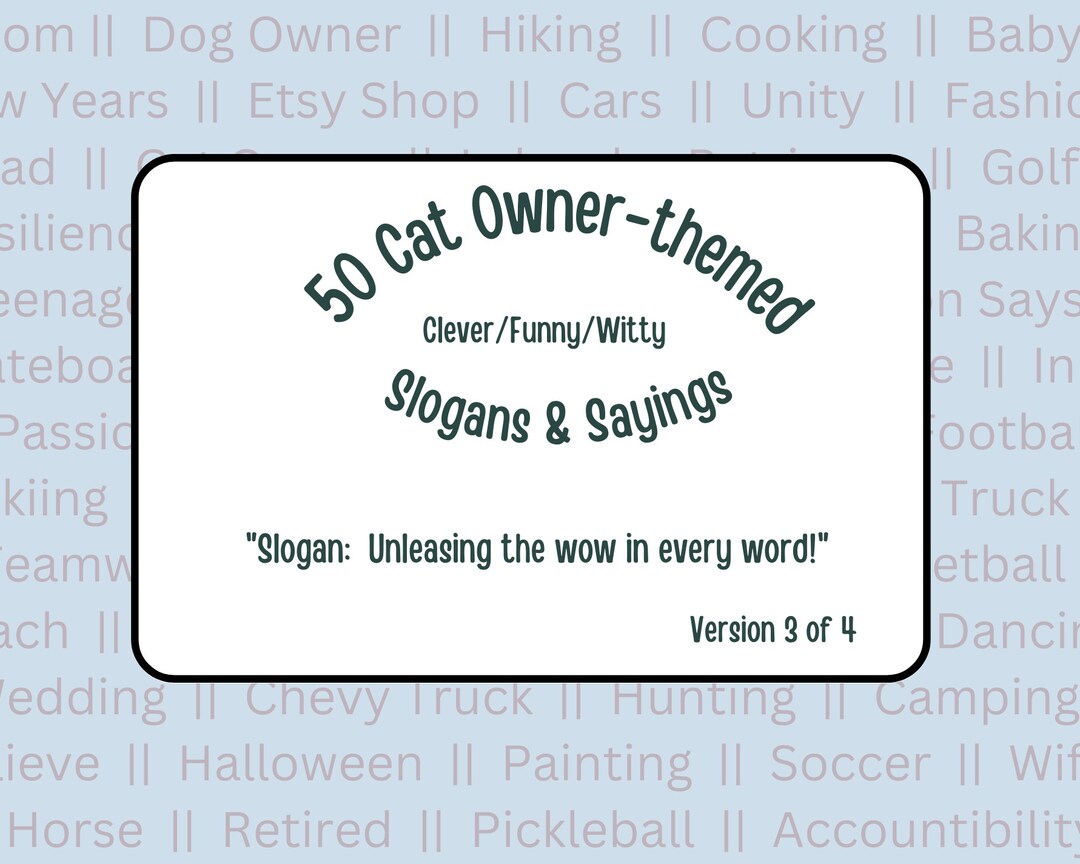 Cat Owner V3 Slogansavvy Slogans Funny Witty Cat Cat Owner Gift Cat