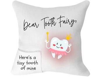 Handmade Tooth Fairy Pillow Cover - Soft and Cozy Fabric with Pocket Design to Safely Keep Your Child's Lost Tooth