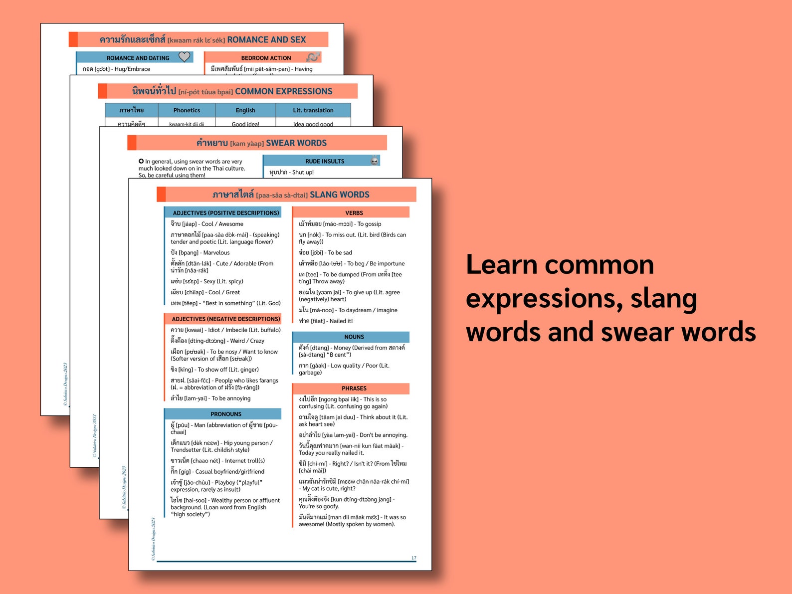 Thai Language Cheat Sheets Improve Your Language Skills With This 