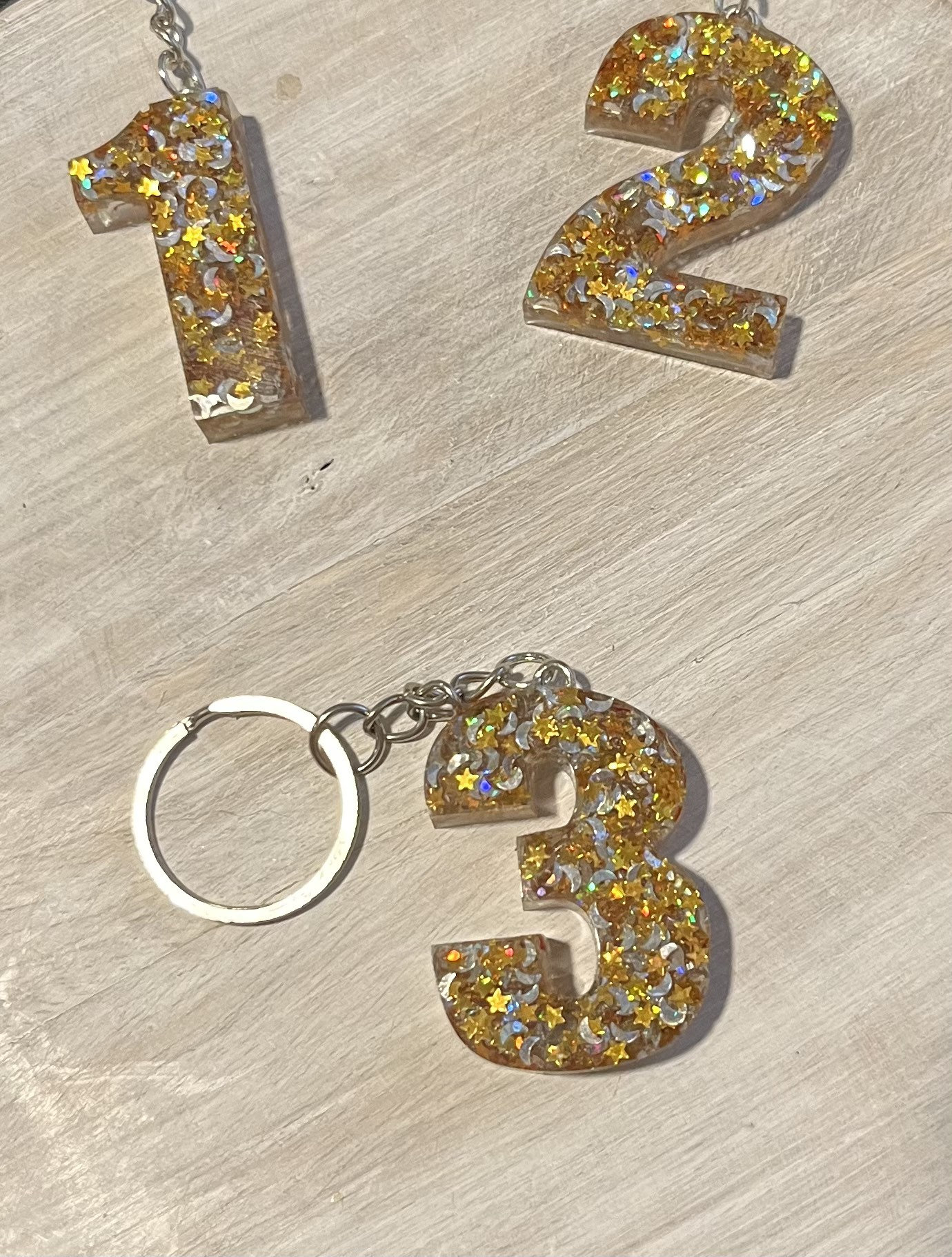 Number Keychains - Etsy