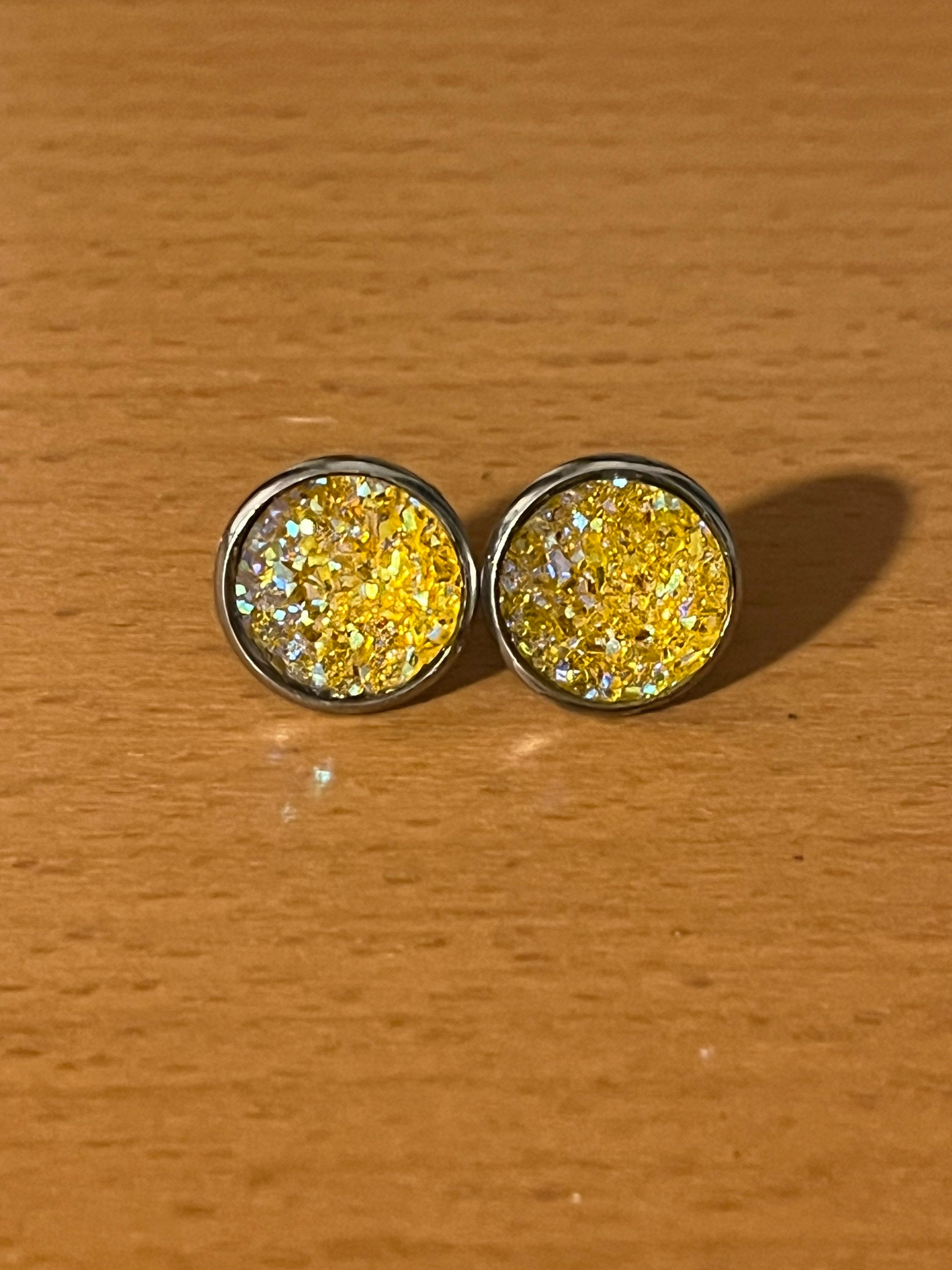 Glittering Druzy Earrings – Mōmi Mango