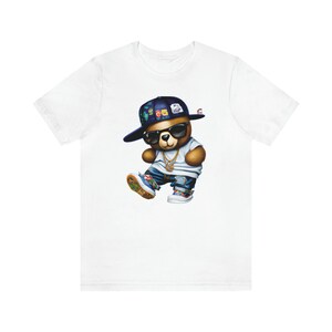 Hip Hop Bear T-Shirt, Hip Hop Tee, Trendy T-Shirt, Unisex Jersey Short Sleeve Tee, Gift for Her, Gift for Him