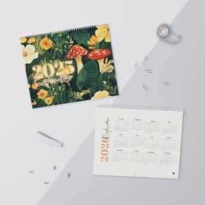 2025 Wall Calendar - Fox, Animals & Florals, Monthly Planner, Yearly Organizer, Cute Animal Decor, Animal Lover