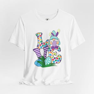 Ostern T-Shirt, Unisex Jersey Kurzarm T-Shirt, Love Ostern Tee, 3001 Canva Shirt, Oster Geschenk